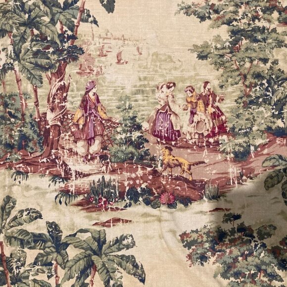 Bosporus Billiard Pastoral Scene Fabric 2+ Yards - Picture 4 of 6